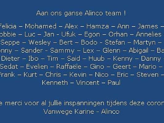 Een dikke merci aan ons team !