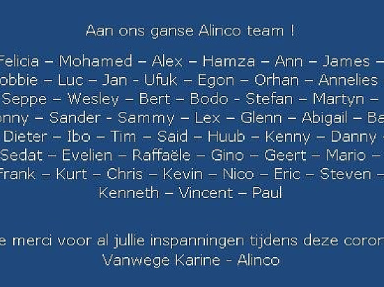 Een dikke merci aan ons team !